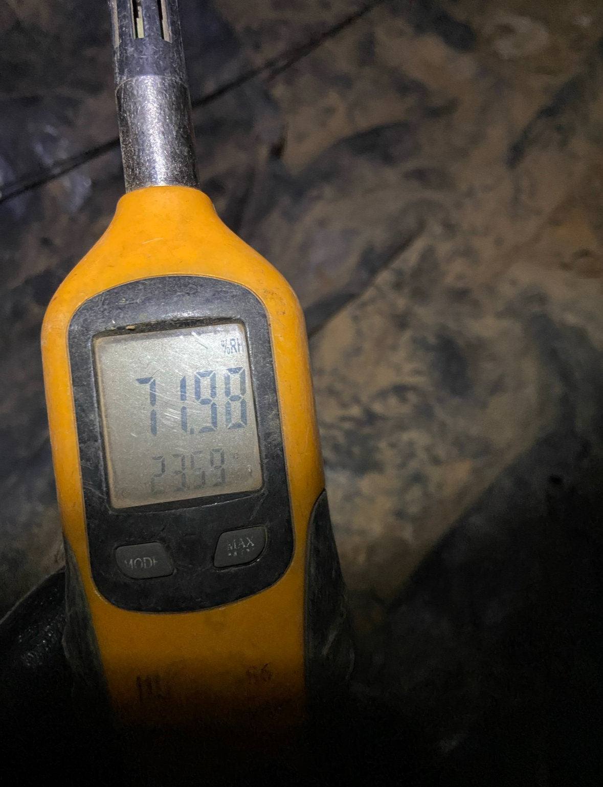 High humidity reading inside crawl space